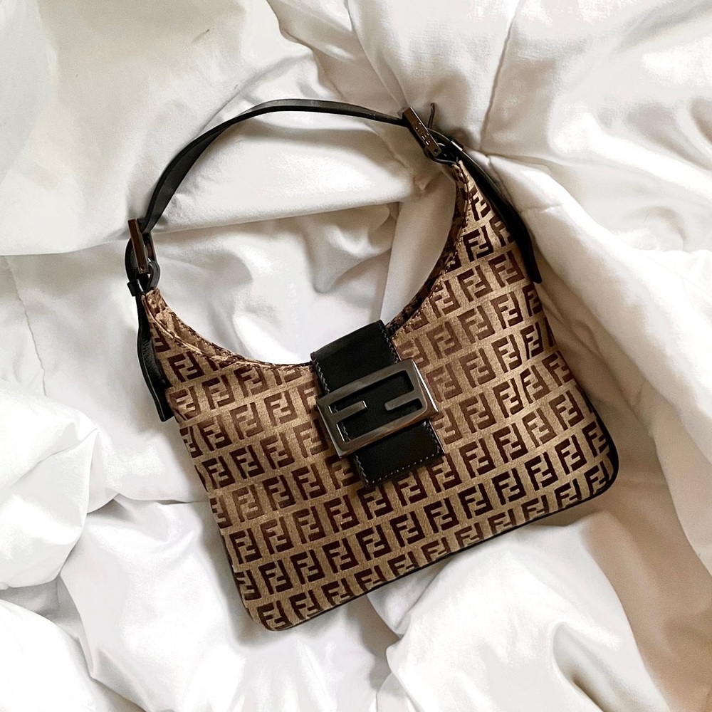 SOLD Fendi Zucchino Hobo Mini Bag